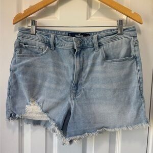 Hollister Junior's High Rise Ripped‎ Jean Shorts Size 13